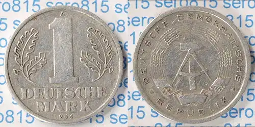 DDR 1 Mark 1956 A Kursmünze Jäger 1513     (n969