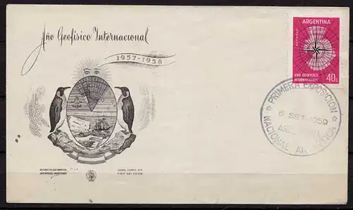 Antarktis Antarctica 1959 Argentinien Argentina  EXPOSICION Brief Cover (9936