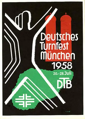 AK Deutsches Turnfest München 1958 DTB m.SST    (0461