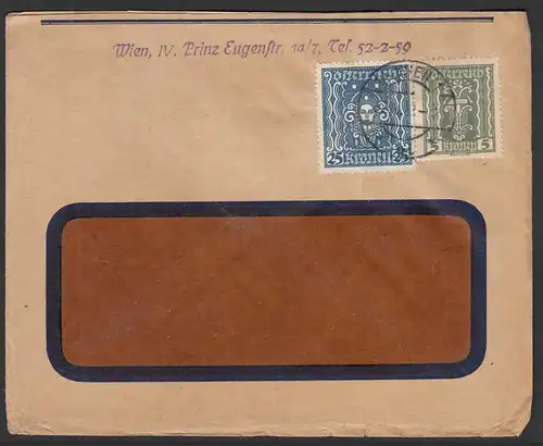 Österreich 1923 Umschlag aus Wien    (30576