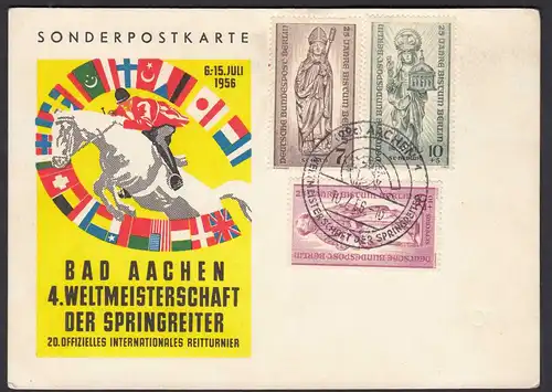 Aachen 1956 4.Weltmmeisterschaft der Springreiter SST mit Sonderkarte  (30621