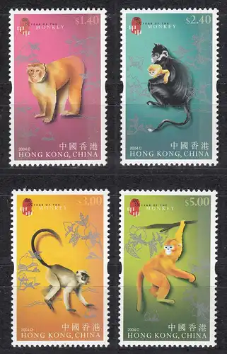 Hong Kong - Hongkong Michel 1135-38 ** Neujahr des Affen 2004  (30723