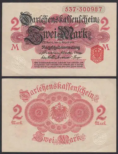 Darlehnskassenschein 2 MARK 1914 Ro 52b XF (2)   (30883