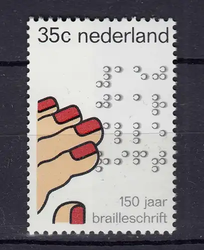 Niederlande  Mi. 1057 postfrisch 150 J. Braille-Blindenschrift 1975   (80109