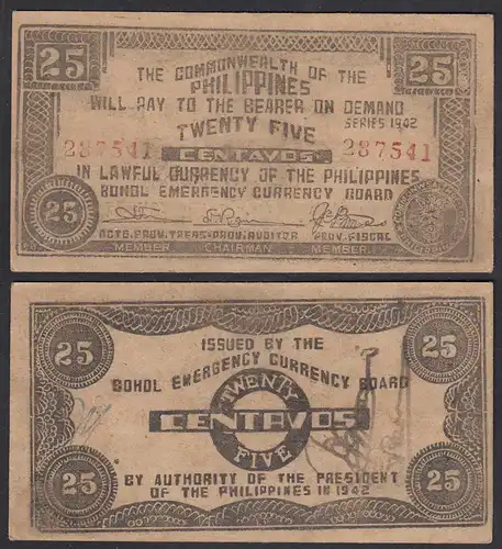 PHILIPPINEN - PHILIPPINES 25 Centavos Banknote 1942 VF   (28818