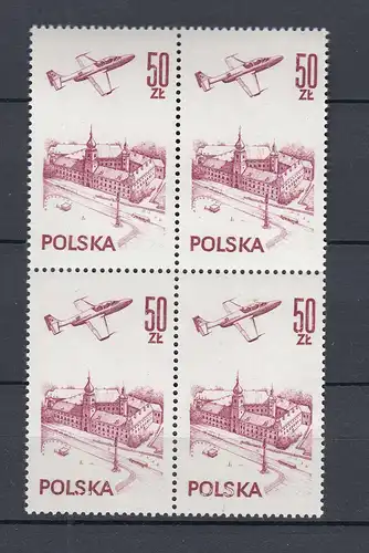 Polen - Poland 1978 Mi. 2540 als 4er Block modernes Flugwesen postfrisch (30964