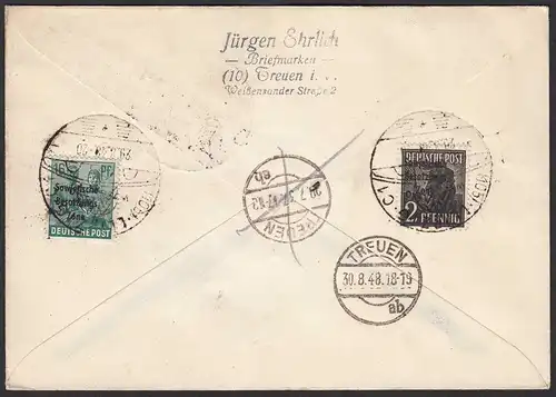 SBZ Leipziger Herbstmesse 1948 FDC Ersttagbrief per Einschreiben  (20284