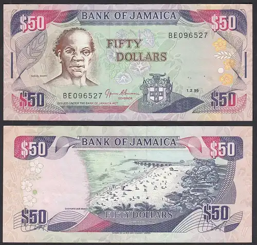 JAMAIKA - JAMAICA 50 Dollars Banknote 1995 Pick 73c VF (3)   (31043