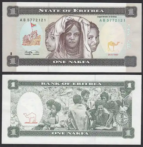 Eritrea 1 Nakfa Banknote 1997 Pick 1 UNC (1)   (31054