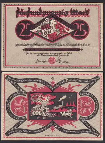 Dortmund + Hörde 25 Mark 1922 Notgeld Banknote    (31076