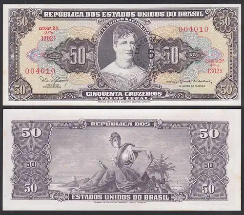 BRASILIEN - BRAZIL 5 Centavos auf 50 (1966-67) UNC (1) Pick 184b   (31106