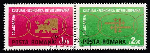 Rumänien - Romania 1972 Mi. 3020-21 Intereuropa gestempelt used  (31120