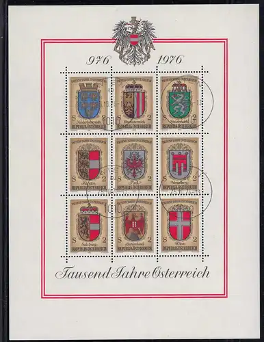 Österreich - Austria - 1976 Mi. Block 4 - 1000 Jahre Österreich gest.  (31134