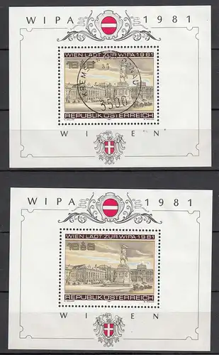 Österreich - Austria - 1981 2 x Mi. Block 5 - WIPA  ** + gestempelt    (31137