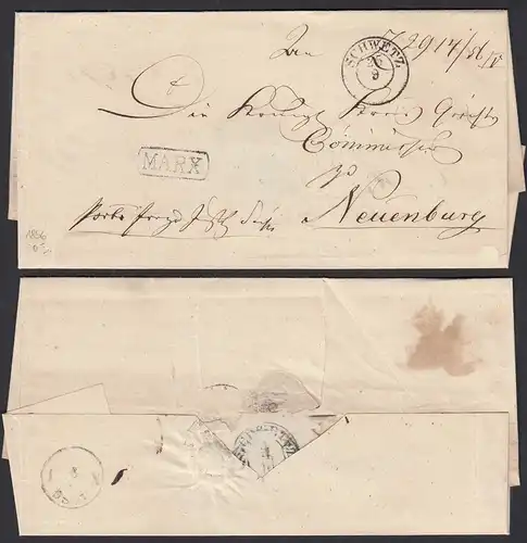 SCHWETZ K2 alter Umschlag nach NEUENBURG mit Briefträgerstempel    (31001