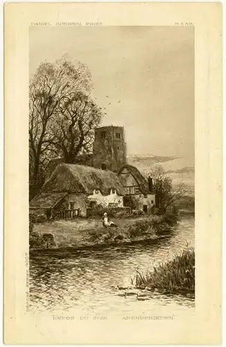 AK Daniel Sherrin Pinx Repos Du Sour Abendfrieden 1908  (2916