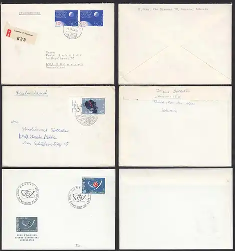 Schweiz  3 Stück schöne Briefe aus 1958 + 1964   (31169