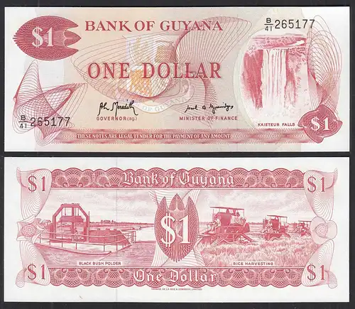 Guyana - 1 Dollar Banknote 1992 UNC (1) Pick 21g   (31181