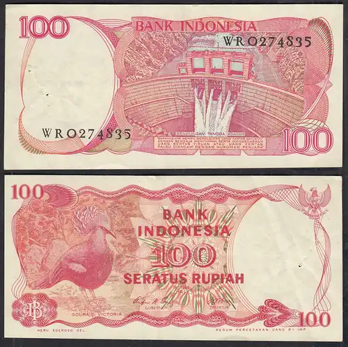 Indonesien - Indonesia 100 Rupiah Banknote 1984 Pick 122 VF (3)  (31205