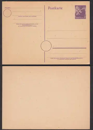 SBZ 6 Pfennig Ganzsache P 4 ungebraucht   (30440