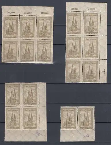 Deutsches Reich Infla Michel 262 18 Stück 10000 M. ** postfrisch MNH  (31201