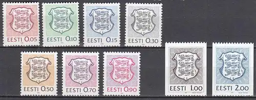 Estland - Estonia 1991 Mi. 165-173 postfr. ** MNH     (31262