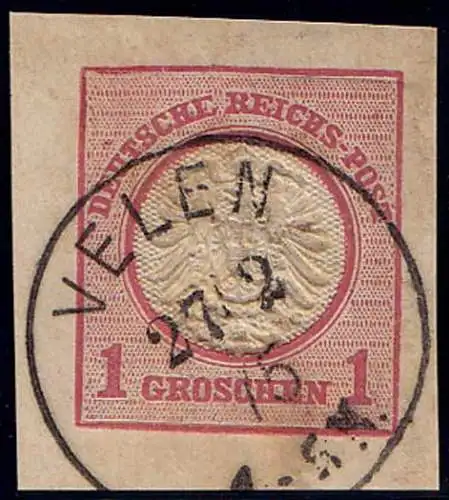 Velen bei Borken K1 Stempel 1875 auf Ganzsachen Ausschnitt   (6944