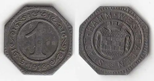 Hamm Notgeld Westfalen 1 Pfennig 1918 Eisen Funck 191.6     (31300