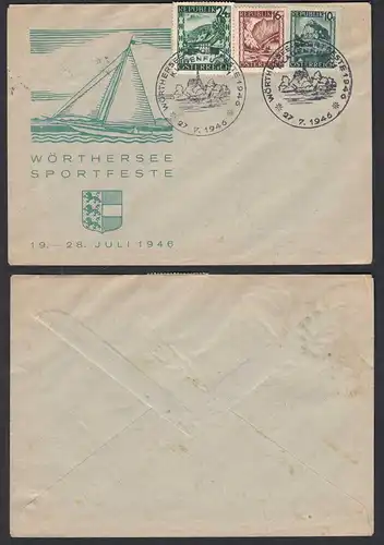 Österreich - Austria 27.7.1946 UMSCHLAG mit SST WÖRTERSEE SPORTFESTE    (30567