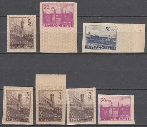 Deutsche Besetzung Estland 1941 Marken Lot siehe Fotos ungebraucht/postfrisch