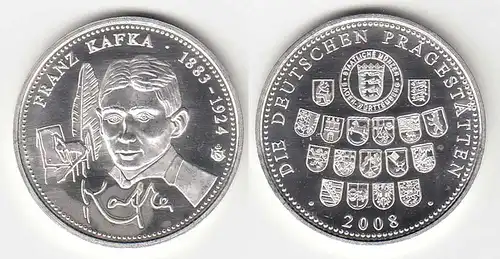 Medaille Franz Kafka 1883-1924 - RS Deutsche Prägestätten Ø 32 mm Gew 10,5 g