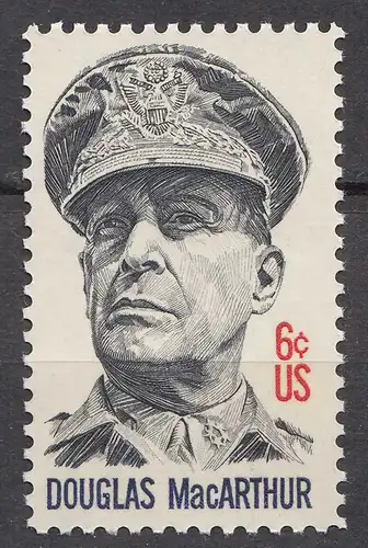 USA 1971 Mi. 1026 General Douglas MacArthur 6 Cent  ** MNH   (70004