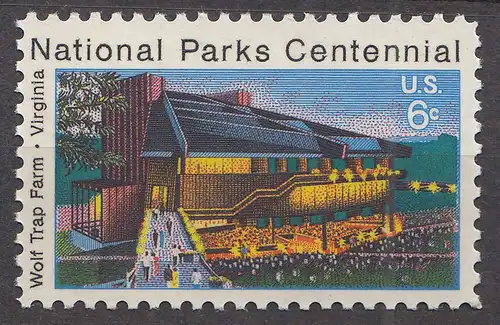 USA 1972 Mi. 1068 - 100 Jahre Nationalparks: Wolf Trap Farm 6 Cent ** MNH