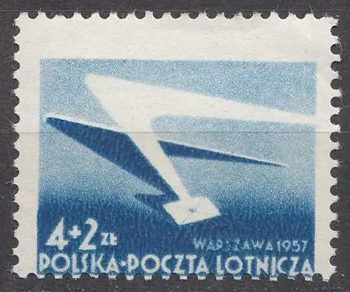 Polen – Poland 1957 Mi. 1004 - 7.Nat. Briefmarken Ausstellung Warschau ** MNH