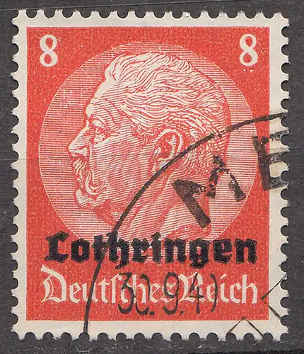 Deutsche Besetzung Lothringen 1940 Mi. 5 - 8 Pfennig gestempelt used   (70039