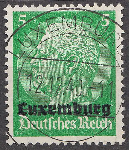 Deutsche Besetzung Luxemburg 1940 Mi. 3 - 5 Pfennig gestempelt used   (70048