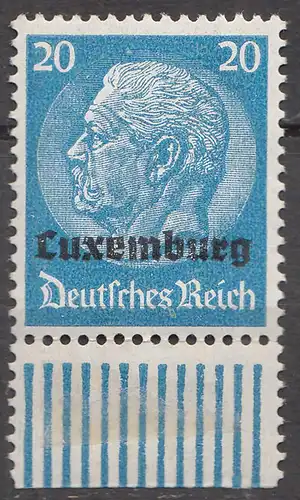 Deutsche Besetzung Luxemburg 1940 Mi. 9 - 20 Pfennig ** MNH   (70053