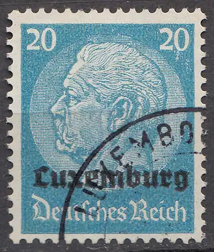 Deutsche Besetzung Luxemburg 1940 Mi. 9 - 20 Pfennig gestempelt used   (70054