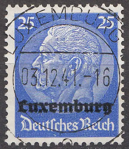 Deutsche Besetzung Luxemburg 1940 Mi. 10 - 25 Pfennig gestempelt used   (70055