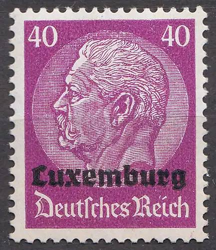 Deutsche Besetzung Luxemburg 1940 Mi. 12 - 40 Pfennig ** MNH   (70056