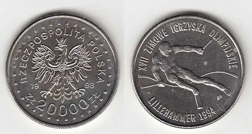 Polen - Poland 20000 20.000 Zloty - XVII Winter Olympiade Lillehammer 1994