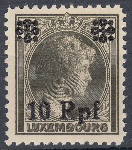 Deutsche Besetzung Luxemburg 10 Rpf. Auf 40 C. 1940 Mi. 22 ** MNH     (70066