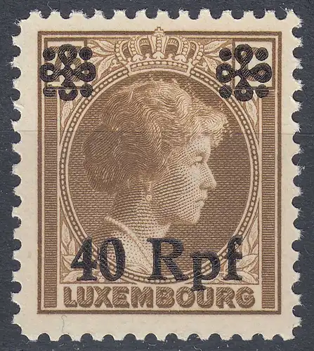 Deutsche Besetzung Luxemburg 40 Rpf. auf 75 C. 1940 Mi. 28 ** MNH    (70074