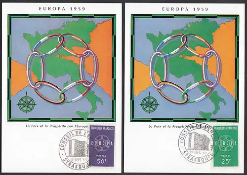 Frankreich - France 19.9.1959 Maximumkarte Europa Cept Strasbourg   (25973