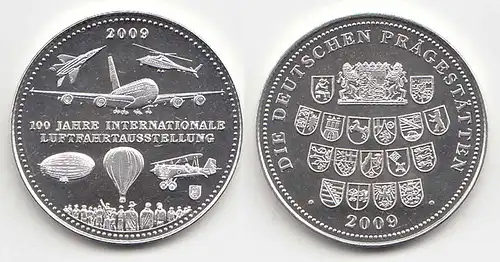 Medaille Internationale Luftfahrt - RS Deutsche Prägestätten Ø 32 mm Gew 10,5 g