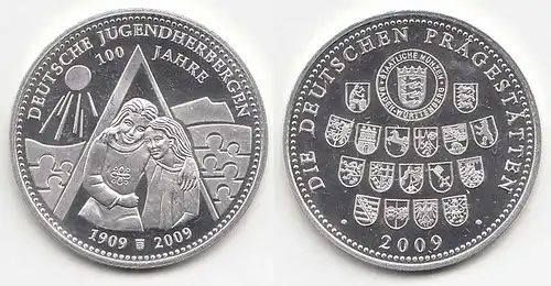 Medaille Deutsche Jugendherbergen - RS Deutsche Prägestätten Ø 32 mm Gew 10,5 g