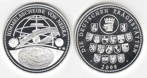 Medaille Himmelsscheibe von Nebra - RS Deutsche Prägestätten Ø 32 mm Gew 10,5 g