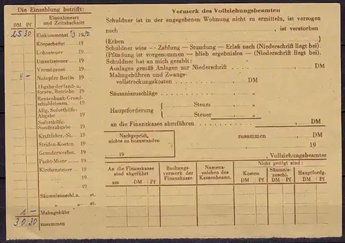 Birkesdorf über Düren Behörden Nachnahme 1950     (6148