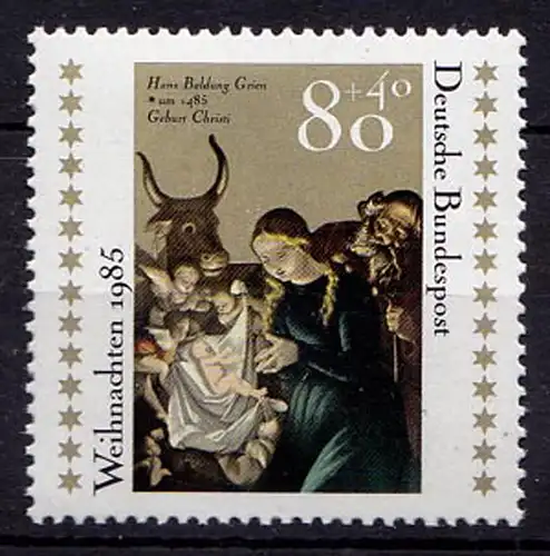Germany BRD 1985 Mi 1267 ** MNH Gemälde Geburt Christi-Painting Birth of Christ