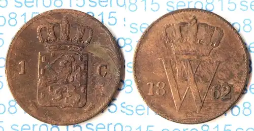 NIEDERLANDE - NEDERLAND 1 Cent 1862 Willem III. 1849-1890   (p271